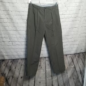 Brooks Brothers Men's 'Elliot' Green/brown Chinos Size 33Wx30L 100% Cotton EUC
